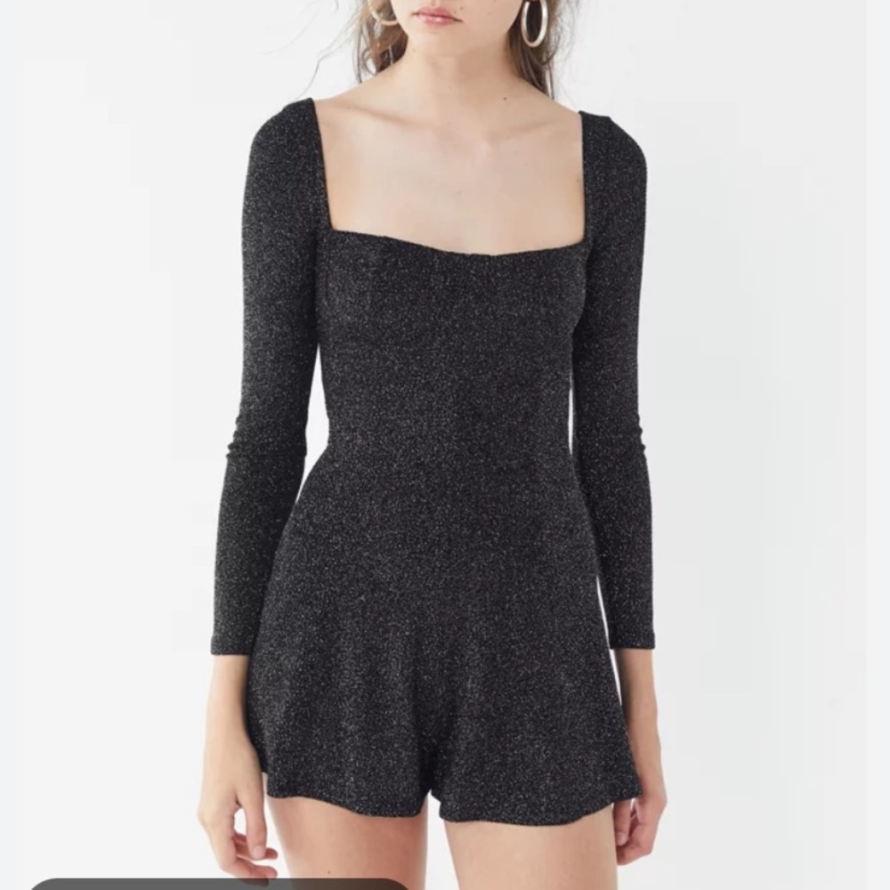 Sparkly long sleeve romper
